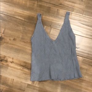 Brandy Melville Cropped Light Blue Top